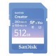 SANDISK - SanDisk Creator 512 GB SDXC UHS-II Clase 10 - sdsdxep-512g-gncis